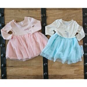 Infant Girl Tulle Long Sleeve Dress Bundle sz 12M